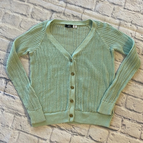 BDG Sweaters - BDG Loose Knit Button Front Cardigan in Mint NWOT